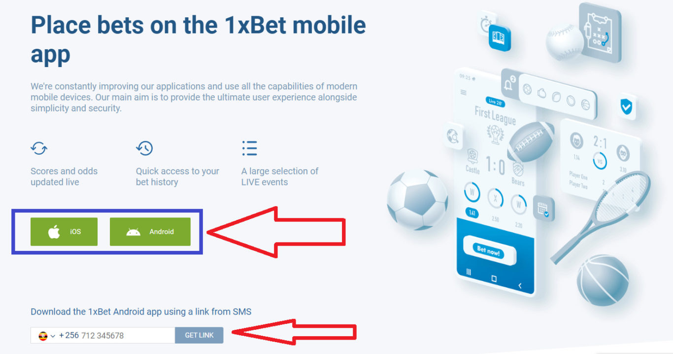 Guide for downloading a 1xBet App